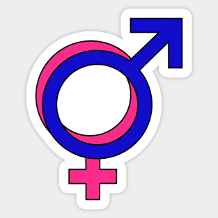 Male and Female Symbols overlaid Sticker